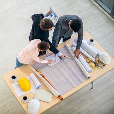 Colaboración en planos de construcción